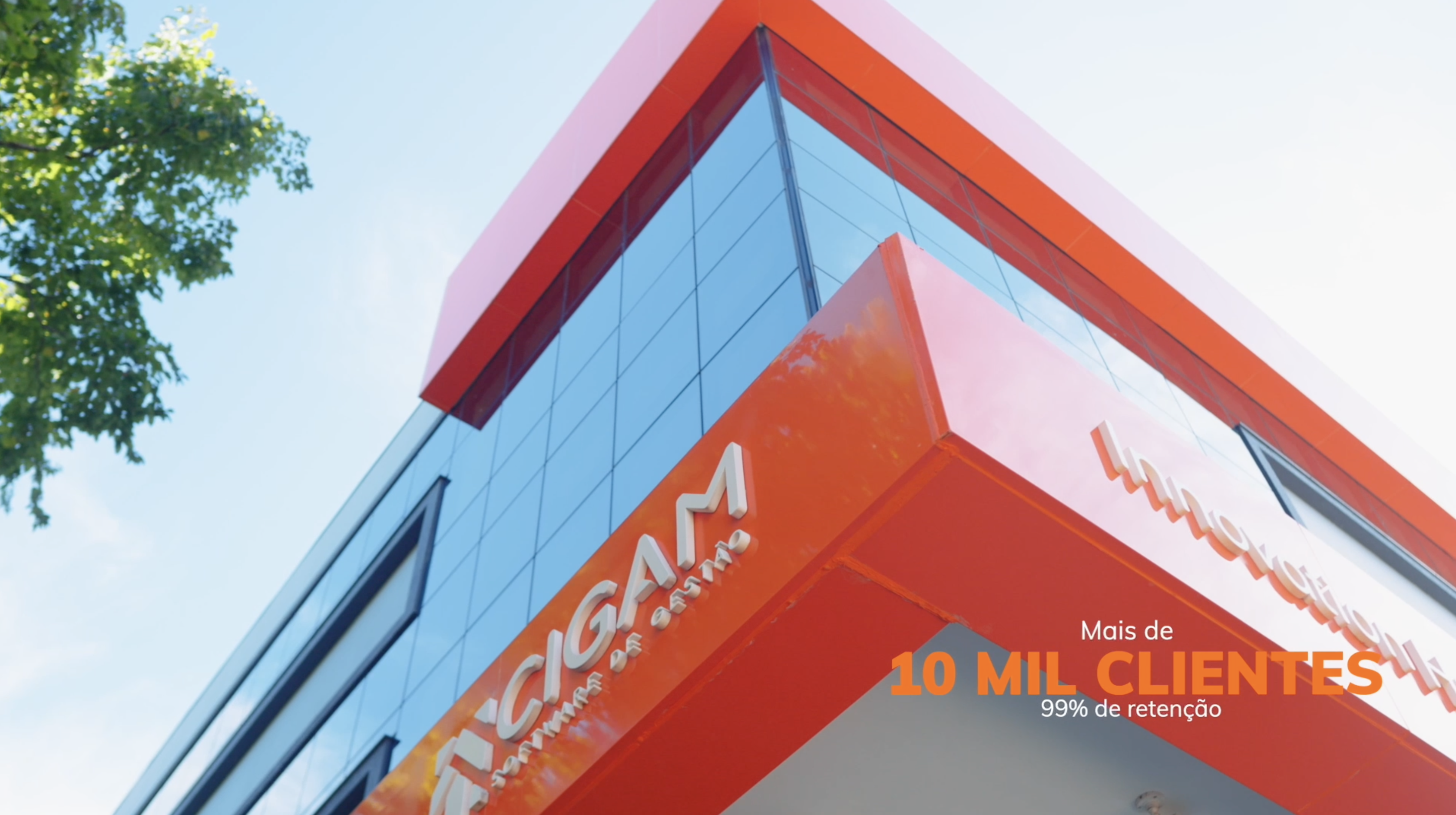 Frame do videocase da Cigam, ERP de Novo Hamburgo